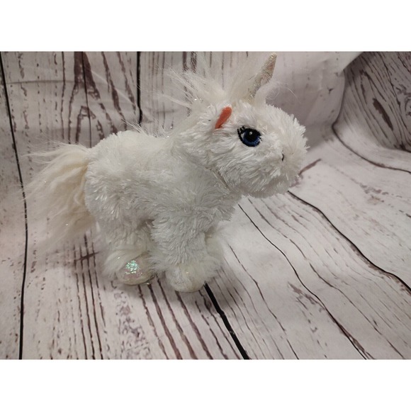 Retired Ganz Webkinz Lil' Kinz Unicorn HS069 White Horse (No Code) - Picture 1 of 7